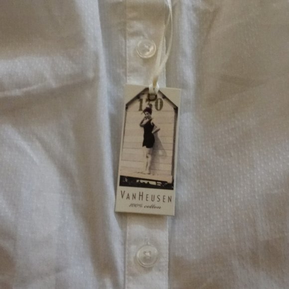 VAN HEUSEN SLEEVELESS 100% COTTON BLOUSE (DISCOUNT SHIPPING!) - Picture 3 of 11